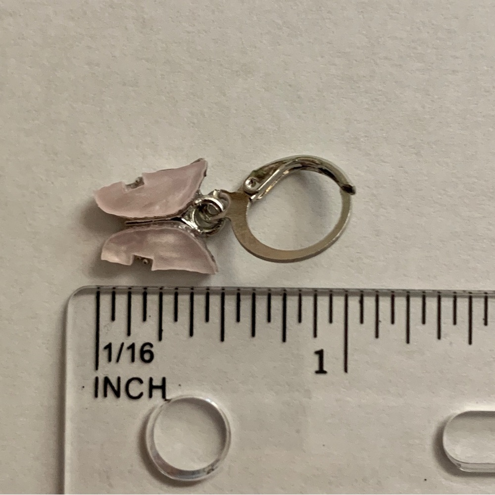 Small Butterfly Dangle Earrings - Picture 8 of 8